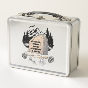 Geology: Where Every Stone Has A Story Metal Lunch Box