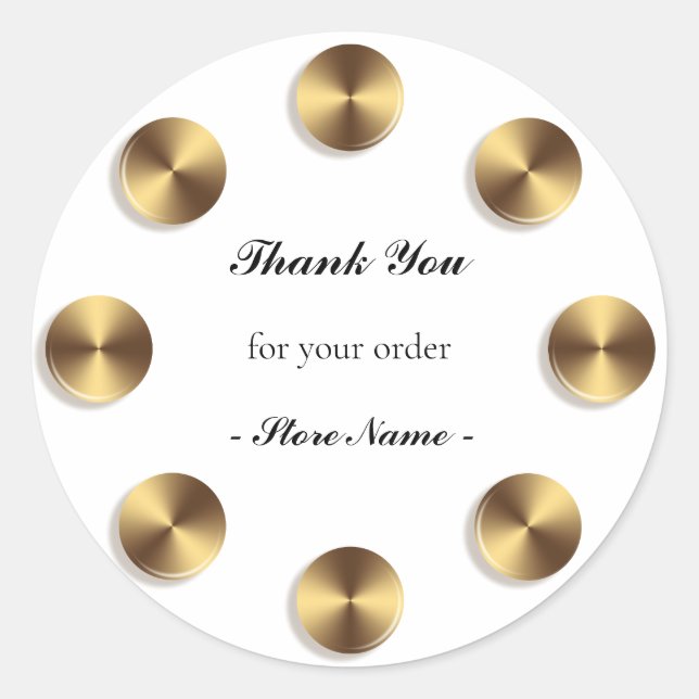 Geomertic Circles Modern design Classic Round Sticker (Front)