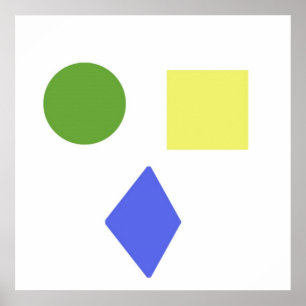 geomertical shapes art poster