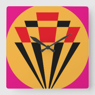 GEOMESKY DIAMOND BY MASANSER PIXELAT SQUARE WALL CLOCK