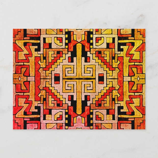 Geomethric Tribal/Ethnic Pattern Postcard (Front)
