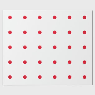 Geometic Red Polka Dots Patterns Custom White Wrapping Paper