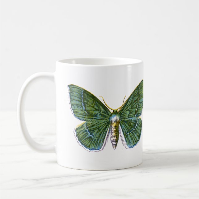 Geometra papilionaria - The Large Emerald Moth Coffee Mug (Left)