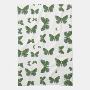 Geometra papilionaria - The Large Emerald Moth Kitchen Towel