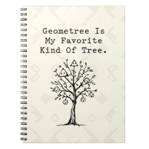 Geometree Favourite Tree Funny Math Nature Design Notebook