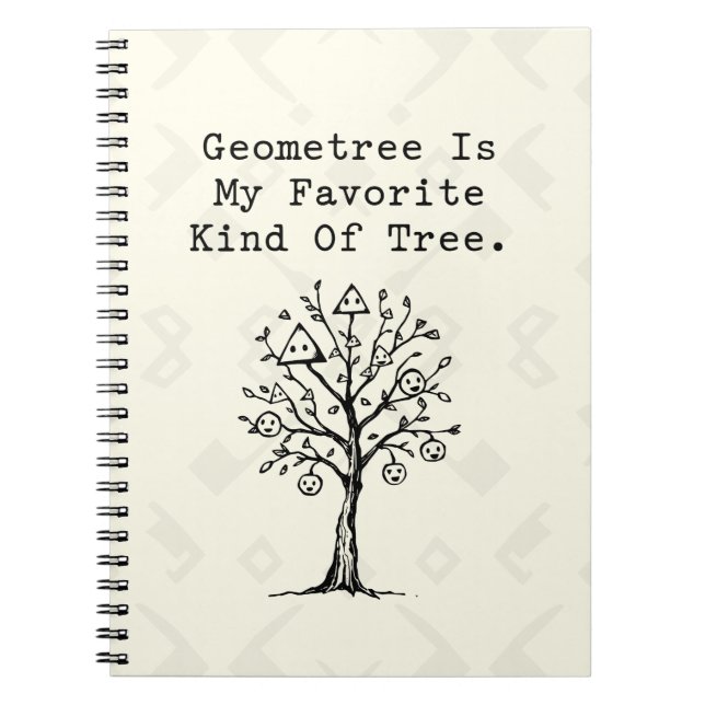 Geometree Favourite Tree Funny Math Nature Design Notebook (Front)