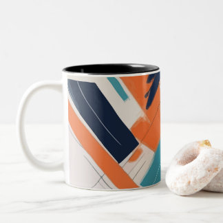 Geometría Atrevida Two-Tone Coffee Mug