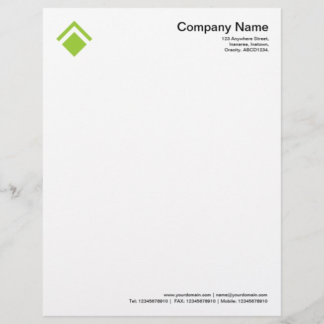 Geometric 01 - Martian Green Letterhead (Front)
