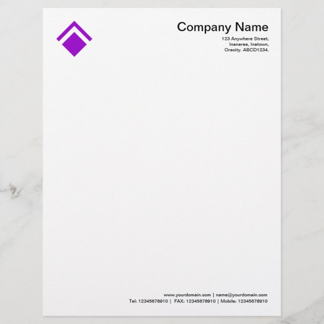 Geometric 01 - Purple Letterhead (Front)