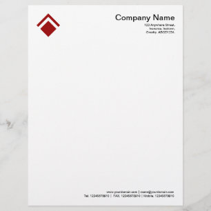 Geometric 01 - Ruby Red Letterhead