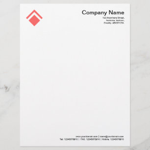 Geometric 01 - Tropical Pink Letterhead