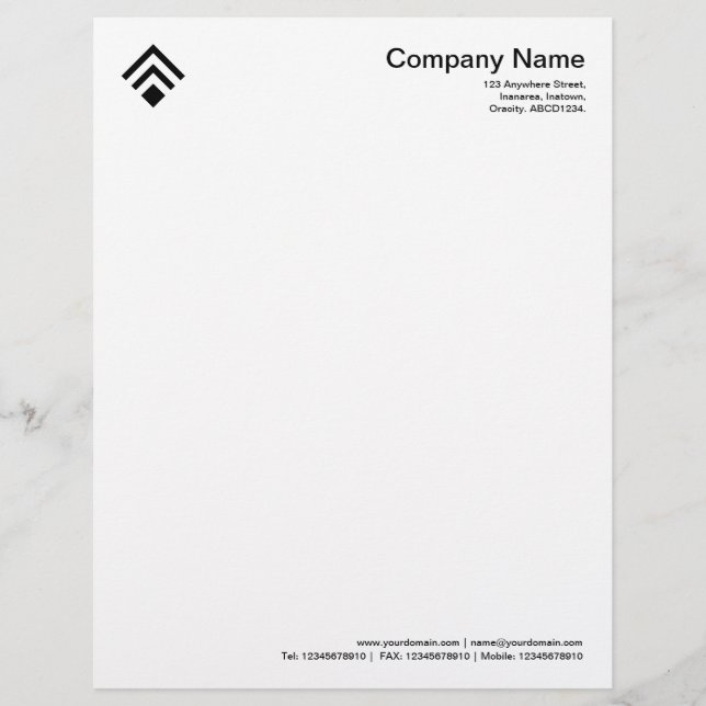 Geometric 02 - Black Letterhead (Front)