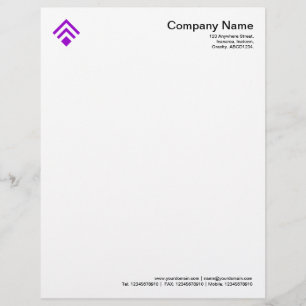 Geometric 02 - Purple Letterhead