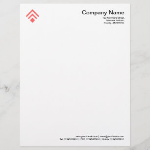 Geometric 02 - Tropical Pink Letterhead