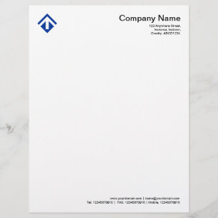 Geometric 03 - Navy Blue Letterhead
