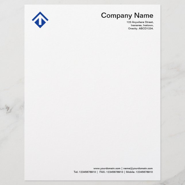 Geometric 03 - Navy Blue Letterhead (Front)