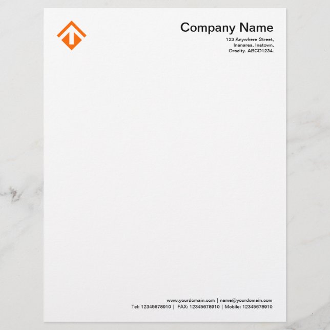 Geometric 03 - Orange Letterhead (Front)