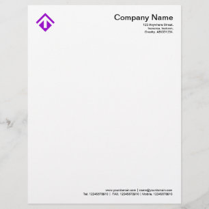 Geometric 03 - Purple Letterhead