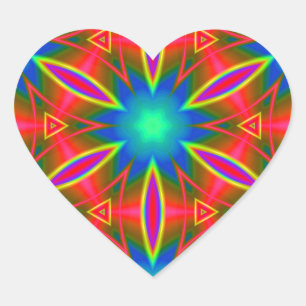 Geometric 160614 (01) heart sticker