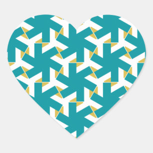 Geometric 230614 (03) heart sticker