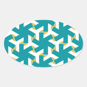 Geometric 230614 (03) oval sticker