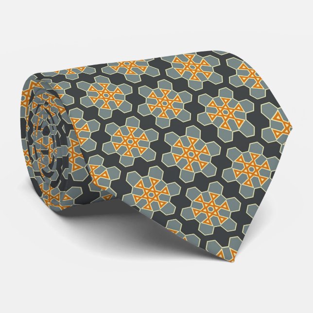 Geometric 260413o tie (Rolled)