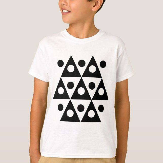 Geometric 260514 - Black T-Shirt (Front)