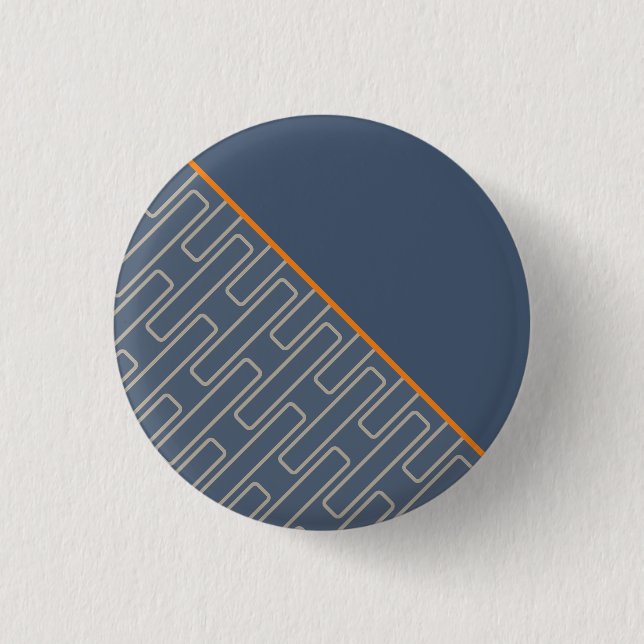 Geometric 2 Abstract Pattern 1 Inch Round Button (Front)