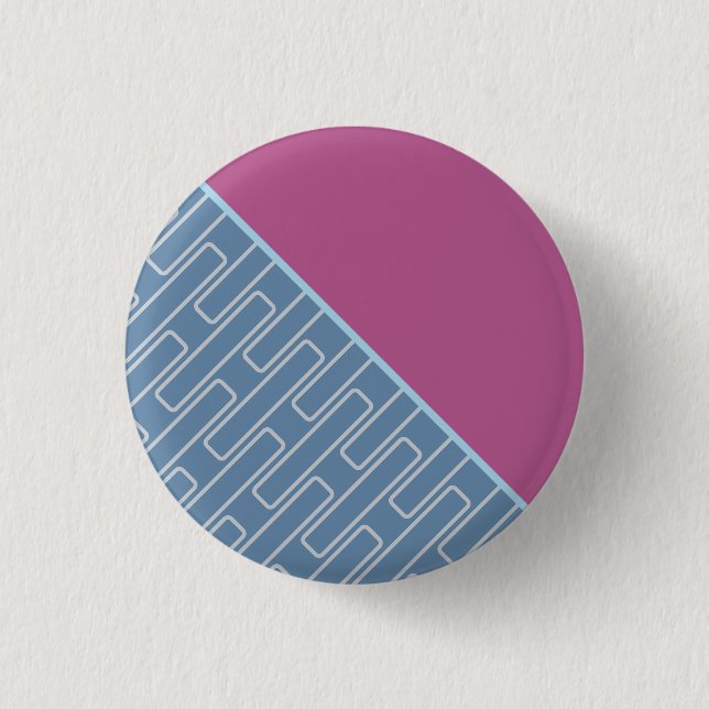 Geometric 2 Abstract Pattern 1 Inch Round Button (Front)