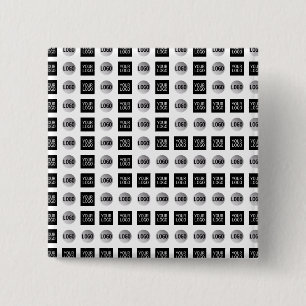 Geometric 2 Logo Pattern Design 2 Inch Square Button