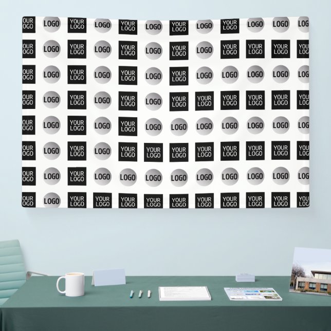 Geometric 2 Logo Pattern Design Banner (Tradeshow)