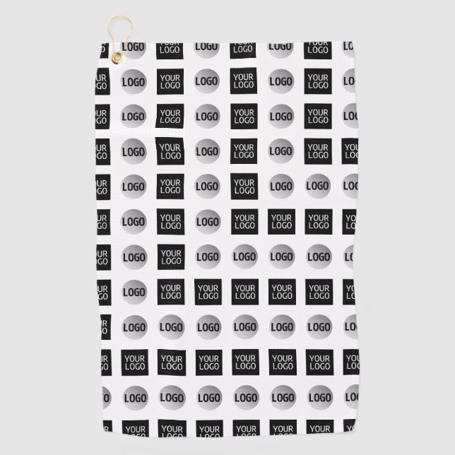 Geometric 2 Logo Pattern Design Golf Towel (Front)