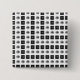 Geometric 2 Logo Pattern Design Inch Square Button