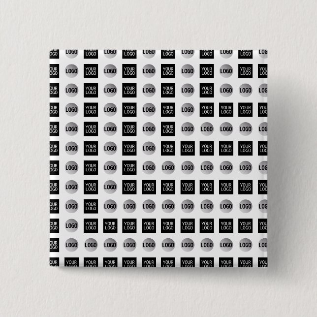 Geometric 2 Logo Pattern Design Inch Square Button (Front)