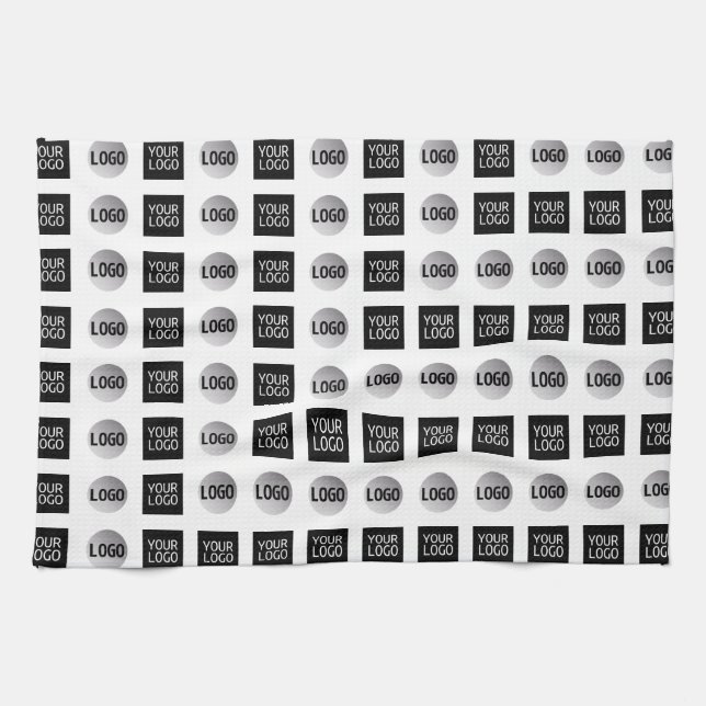 Geometric 2 Logo Pattern Design Kitchen Towel (Horizontal)