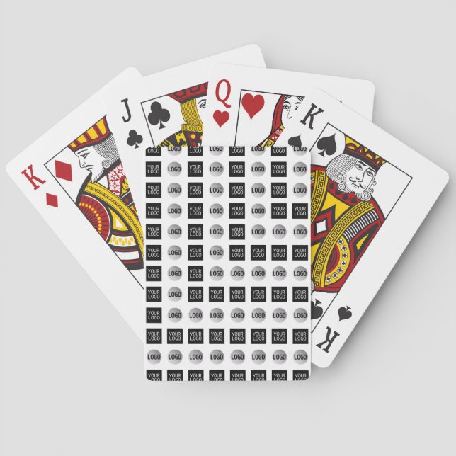 Geometric 2 Logo Pattern Design Playing Cards (Back)