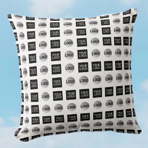 Geometric 2 Logo Pattern Design Throw Pillow