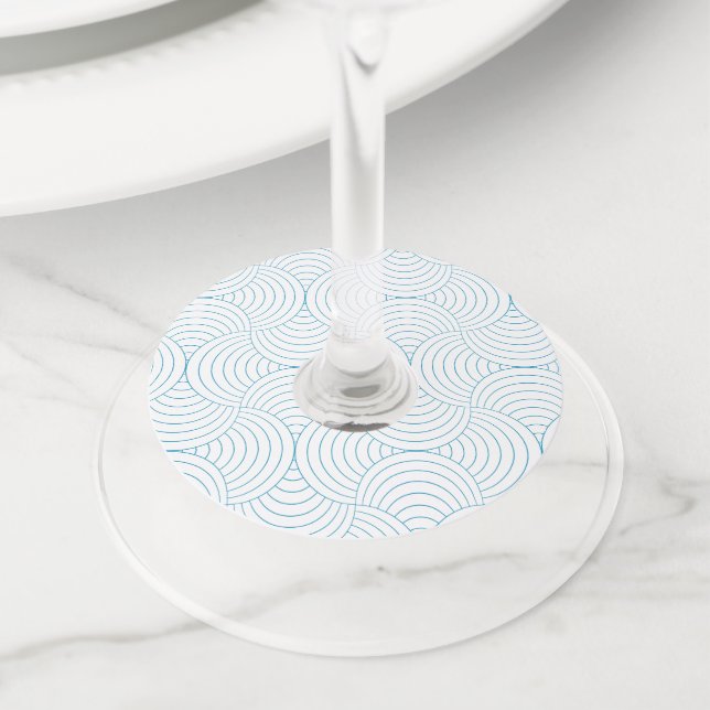geometric #2 wine glass tag (Close Up)