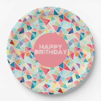 Geometric 2K Pattern Pair of Flip Flops Paper Plate