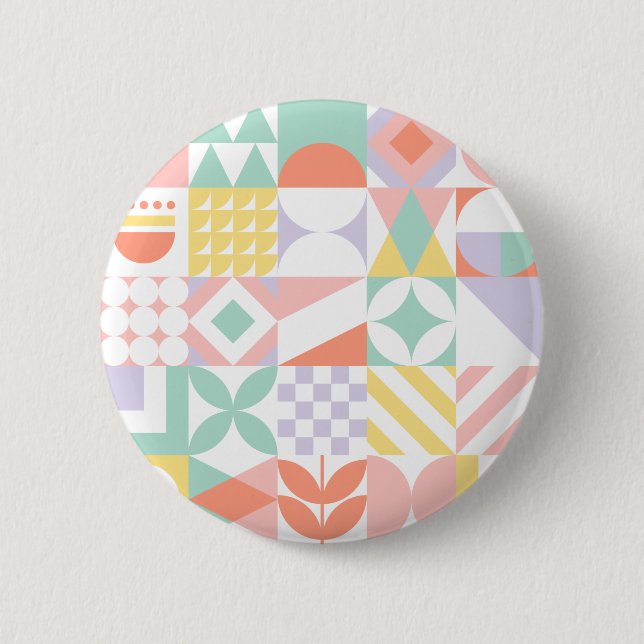 geometric #32 2 inch round button (Front)