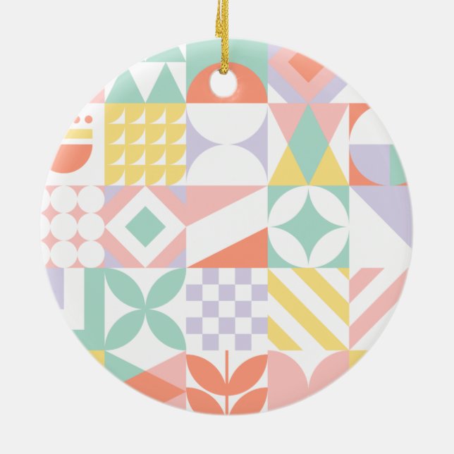 geometric #32 ceramic ornament (Back)