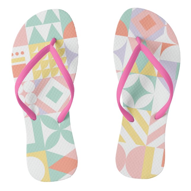 geometric #32 flip flops (Footbed)