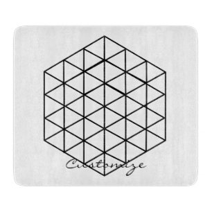 Geometric 3-D Cube Thunder_Cove Cutting Board