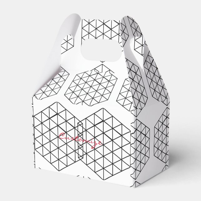 Geometric 3-D Cube Thunder_Cove Favor Box (Front Side)