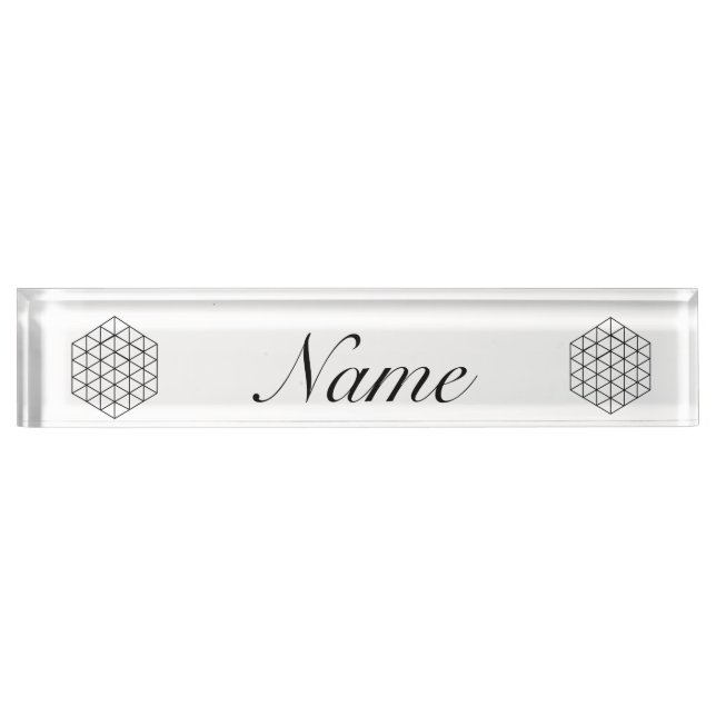 Geometric 3-D Cube Thunder_Cove Nameplate (Front)