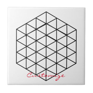 Geometric 3-D Cube Thunder_Cove Tile