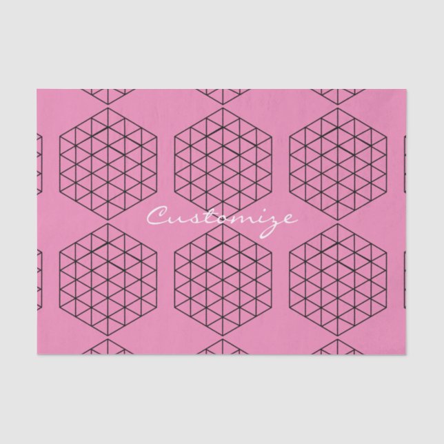Geometric 3-D Cube Thunder_Cove Tissue Paper (Front)