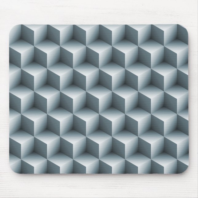 Geometric 3D Cubes Mouse Pad (Front)