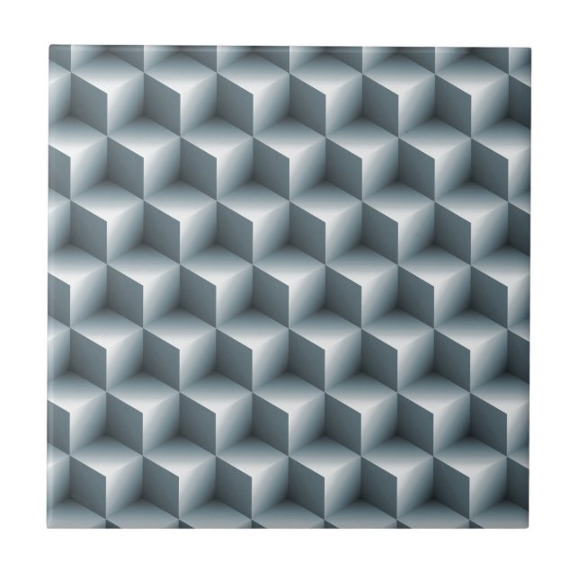 Geometric 3D Cubes Tile (Front)