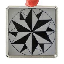 Geometric-6 Premium Square Christmas Ornament